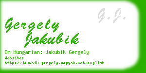 gergely jakubik business card